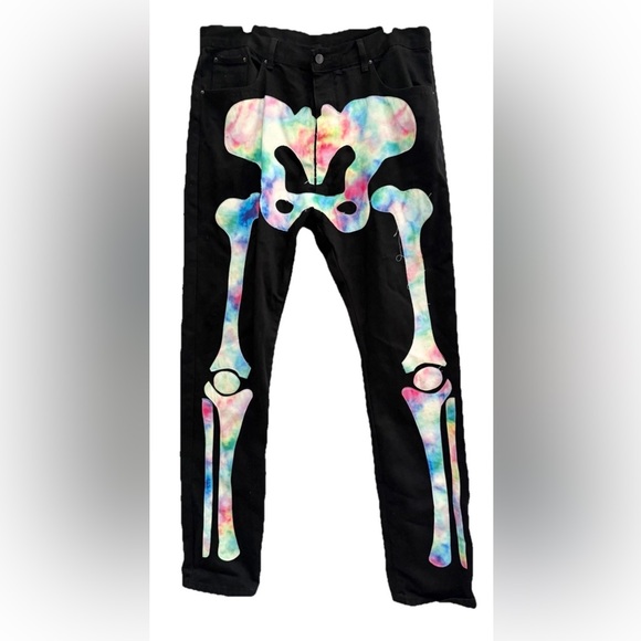 MNML Skeleton Jeans Denim Waist 38 Men - Picture 1 of 10